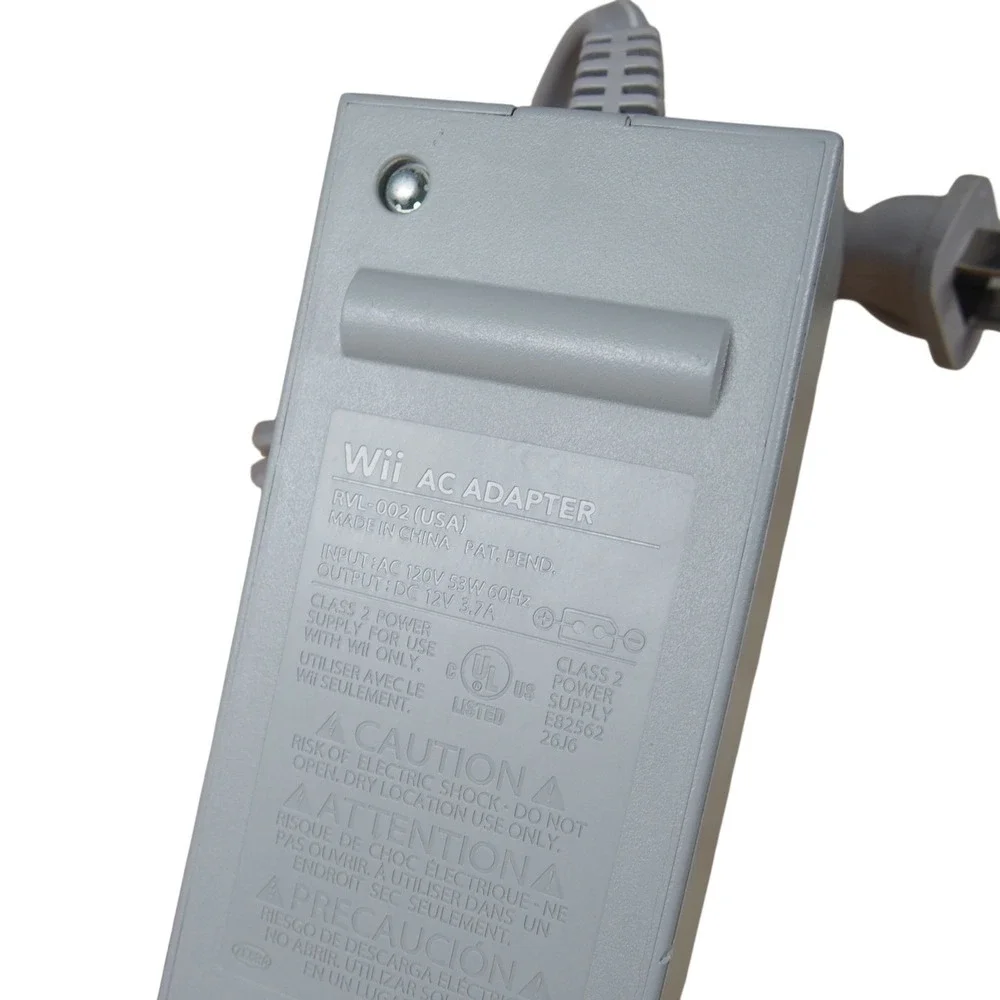 Nintendo Wii AC Adapter‎ Power Supply Cord Charger RVL-002 (USA) Replacement
